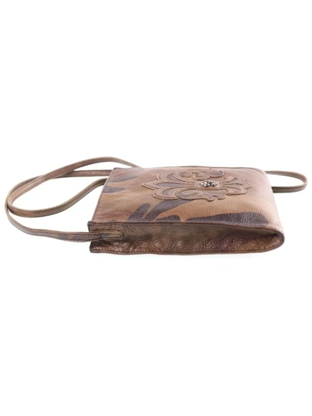 Chrome Hearts SQ Pkt BS Fluer Square Pocket BS Flare Patch Leather Shoulder Bag